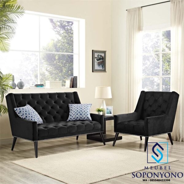 Kursi Tamu Sudut Sofa Jati Minimalis